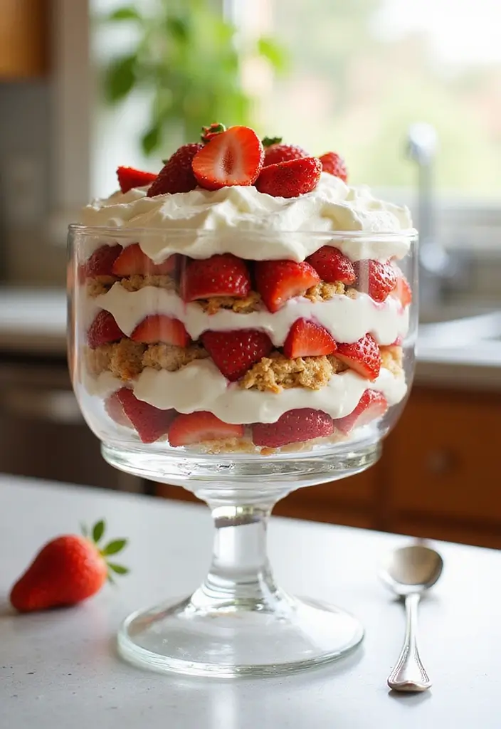 25 Recipes Using Box Cake Mixes That Are Shockingly Good - 9. Strawberry Shortcake Trifle
