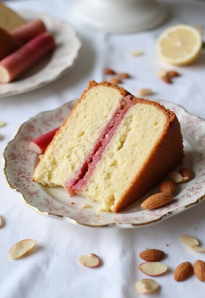 25 Rhubarb Cake Recipes That Celebrate Spring Flavors - 2. Rhubarb Almond Flour Cake