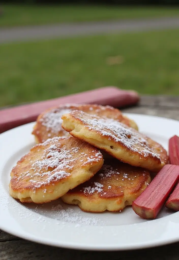25 Rhubarb Cake Recipes That Celebrate Spring Flavors - 23. Rhubarb Fritters