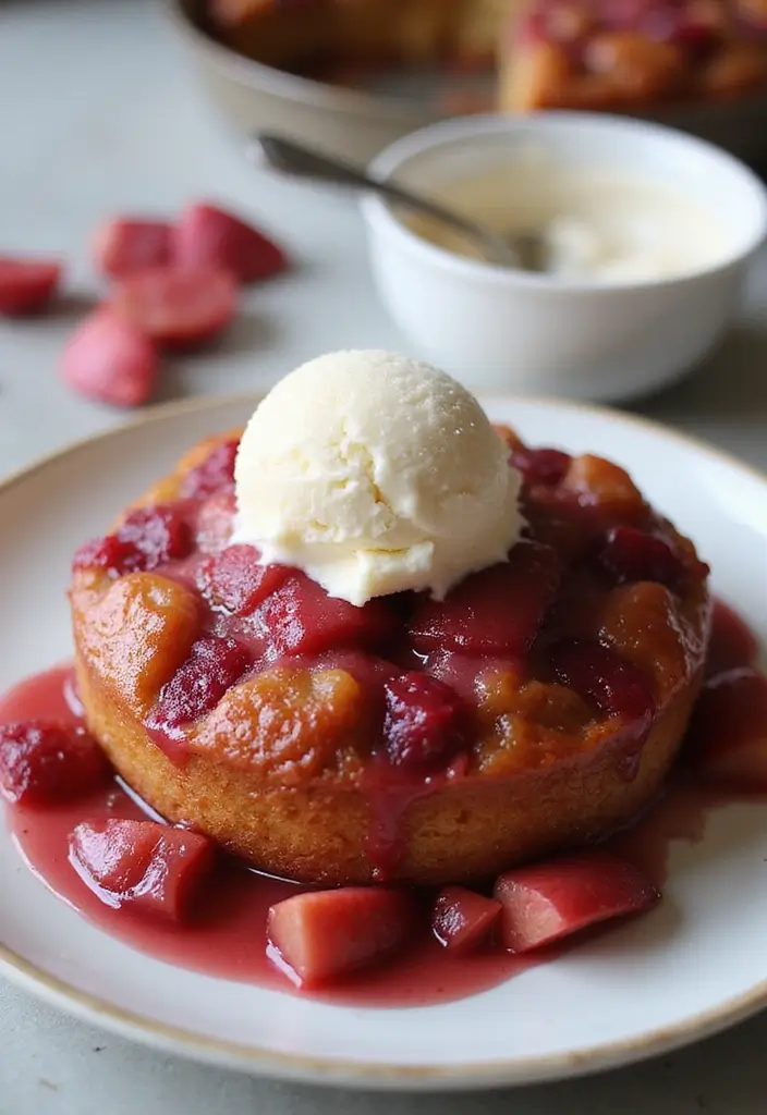 25 Rhubarb Cake Recipes That Celebrate Spring Flavors - 3. Vegan Rhubarb Upside Down Cake