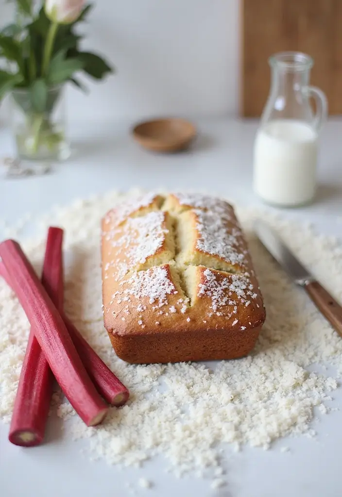 25 Rhubarb Cake Recipes That Celebrate Spring Flavors - 4. Rhubarb Coconut Flour Cake