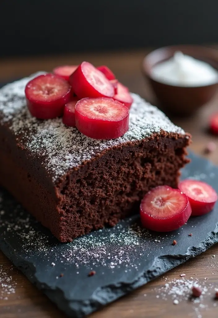 25 Rhubarb Cake Recipes That Celebrate Spring Flavors - 7. Chocolate Rhubarb Cake