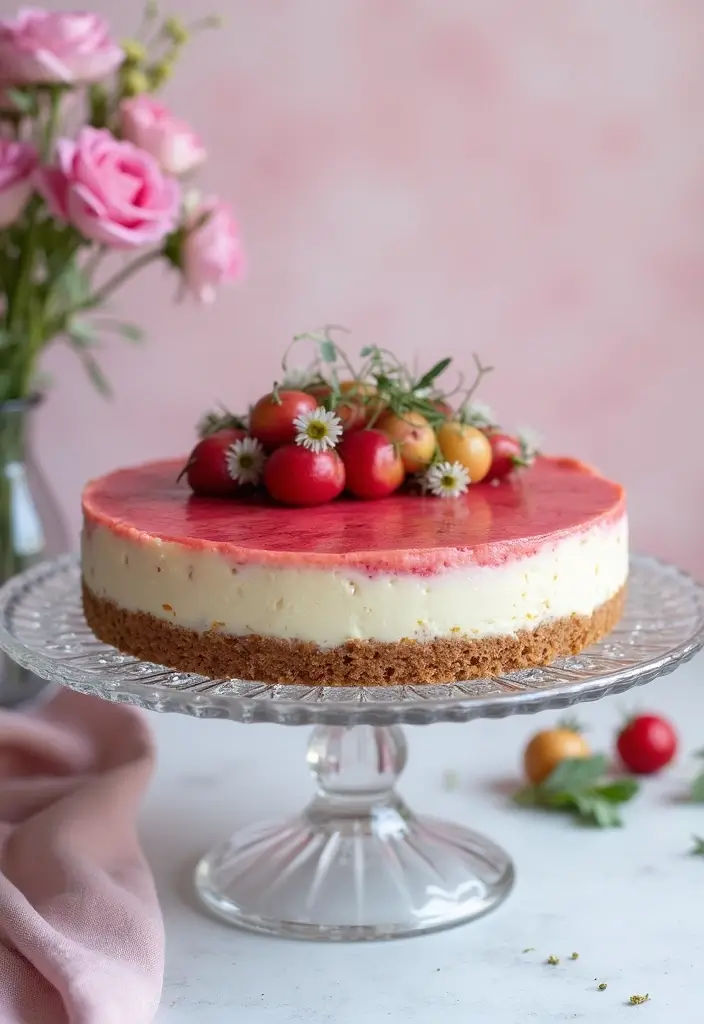 25 Rhubarb Cake Recipes That Celebrate Spring Flavors - 8. No-Bake Rhubarb Cheesecake