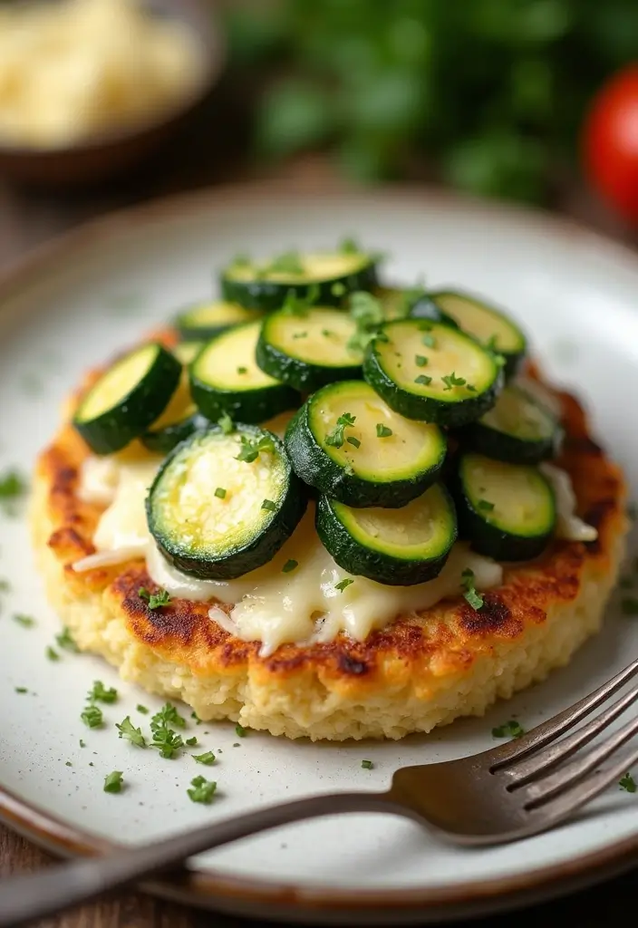 25 Rice Cake Recipes That Go Beyond the Ordinary Snack - 20. Zucchini and Cheese Rice Cake