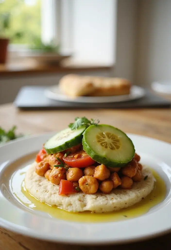 25 Rice Cake Recipes That Go Beyond the Ordinary Snack - 8. Mediterranean Chickpea Rice Cake