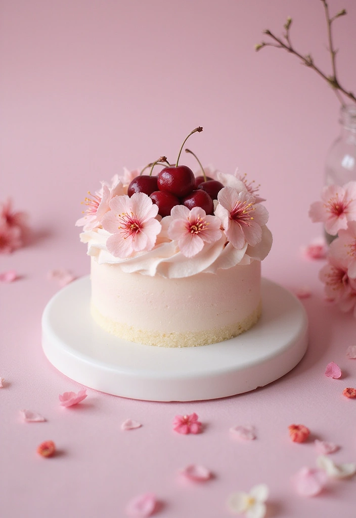 25 Sponge Cake Recipes That Are Light Fluffy & Delicious - 12. Cherry Blossom Gluten-Free Sponge Cake
