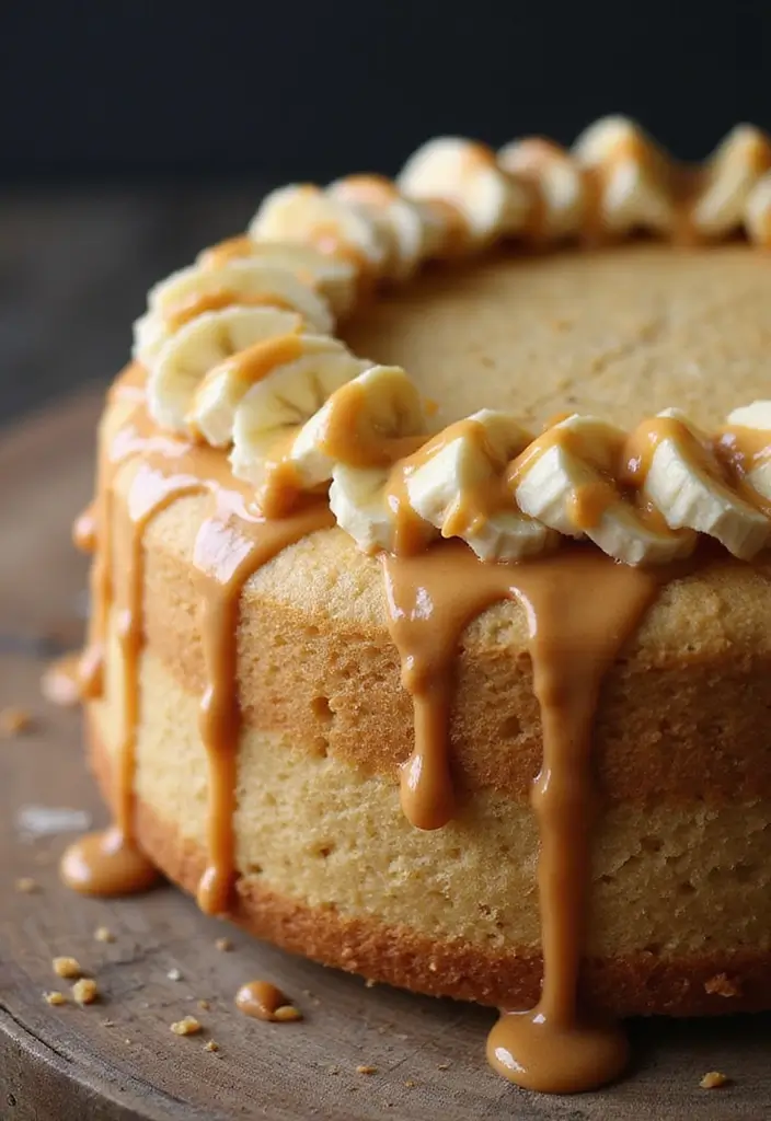 25 Sponge Cake Recipes That Are Light Fluffy & Delicious - 19. Peanut Butter Banana Gluten-Free Sponge Cake