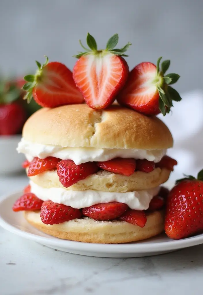 25 Sponge Cake Recipes That Are Light Fluffy & Delicious - 4. Strawberry Shortcake Gluten-Free Sponge Cake