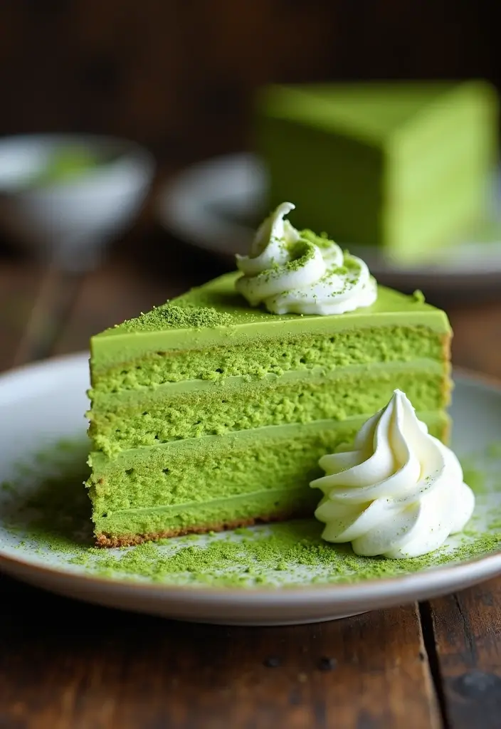 25 Sponge Cake Recipes That Are Light Fluffy & Delicious - 5. Matcha Green Tea Gluten-Free Sponge Cake