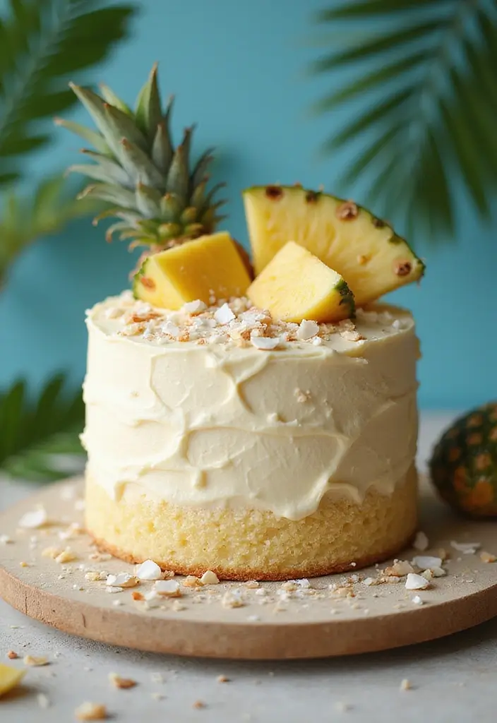 25 Vegan Cake Recipes That Prove Plant-Based Can Be Delicious - 16. Pina Colada Cake