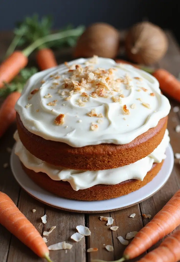 25 Vegan Cake Recipes That Prove Plant-Based Can Be Delicious - 3. Carrot Coconut Cake