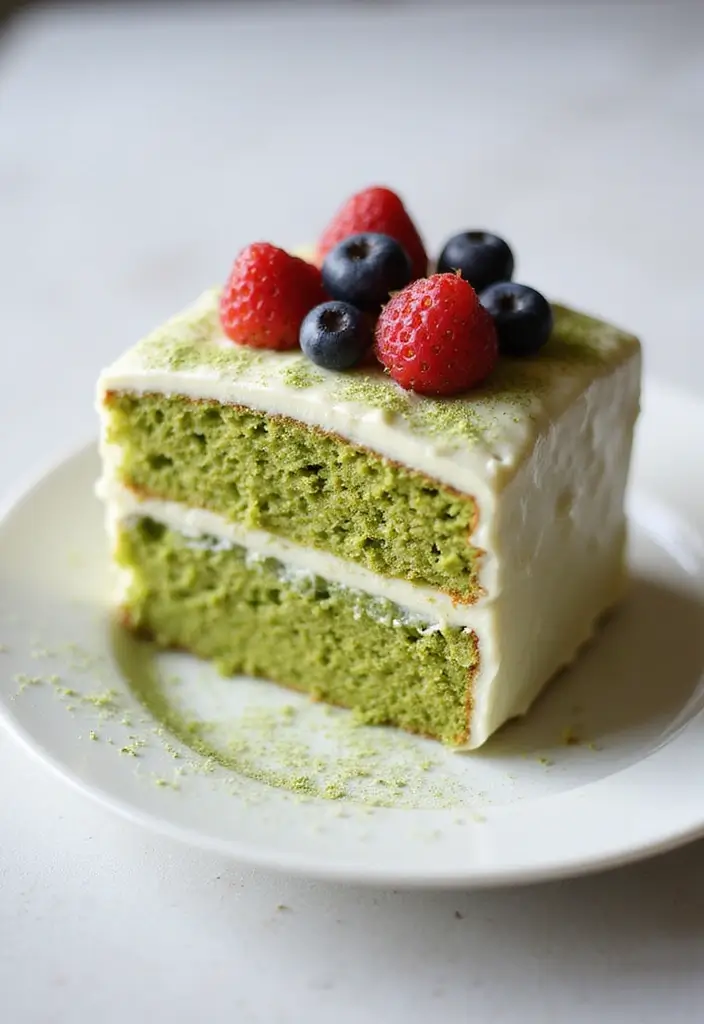 25 Vegan Cake Recipes That Prove Plant-Based Can Be Delicious - 9. Matcha Green Tea Cake