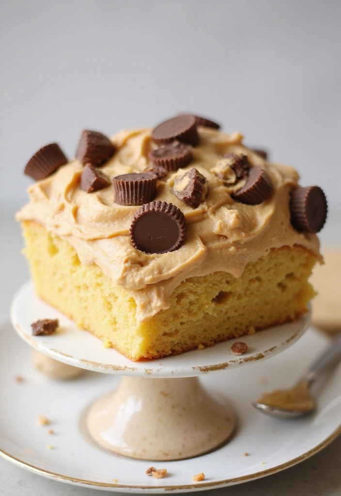 25 Yellow Cake Mix Recipes You’ll Make Again and Again - 11. Peanut Butter Cup Yellow Cake