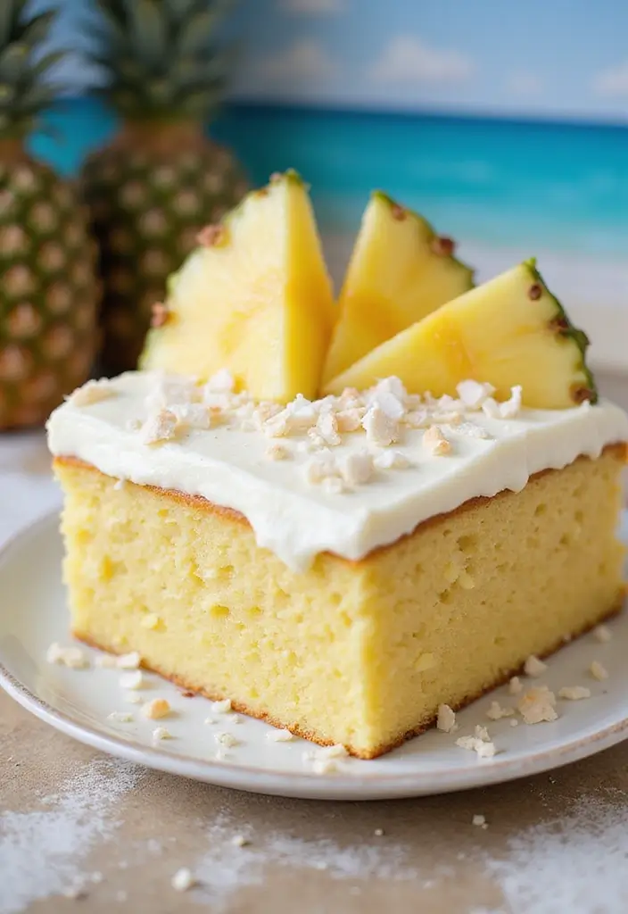 25 Yellow Cake Mix Recipes You’ll Make Again and Again - 23. Tropical Pineapple Yellow Cake