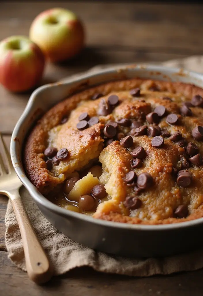 27 Apple Dump Cake Recipes That Smell Like Homemade Comfort - 23. Chocolate Chip Apple Dump Cake