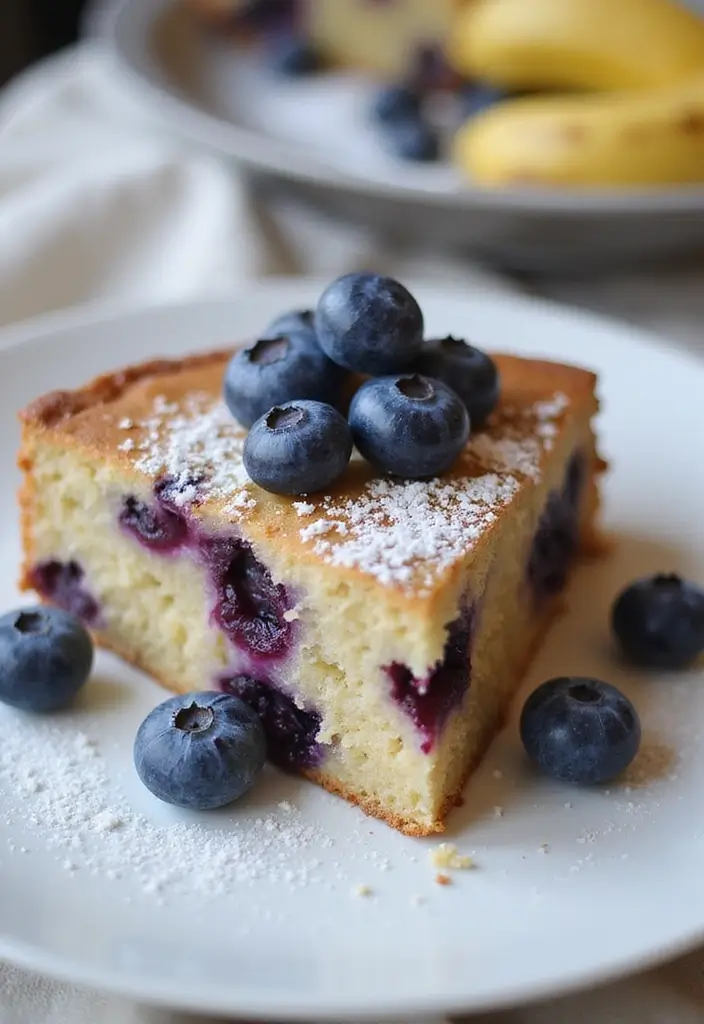 27 Banana Cake Recipes That Are Pure Comfort Baking - 13. Blueberry Banana Cake