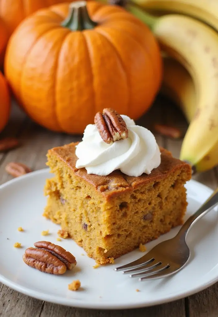27 Banana Cake Recipes That Are Pure Comfort Baking - 23. Pumpkin Banana Cake