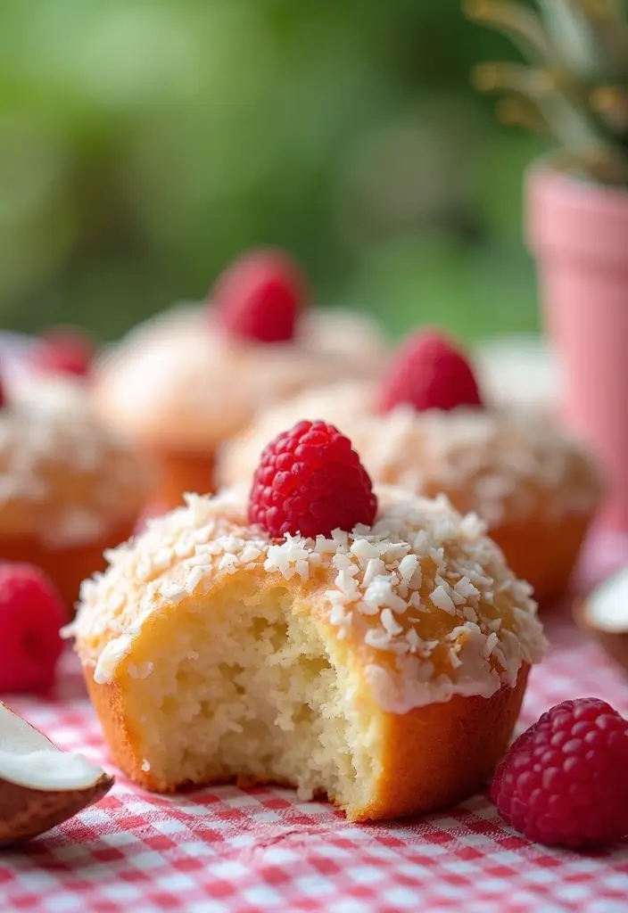 27 Bundtlette Cake Recipes That Look Fancy but Are Easy - 18. Raspberry Coconut Bundtlette