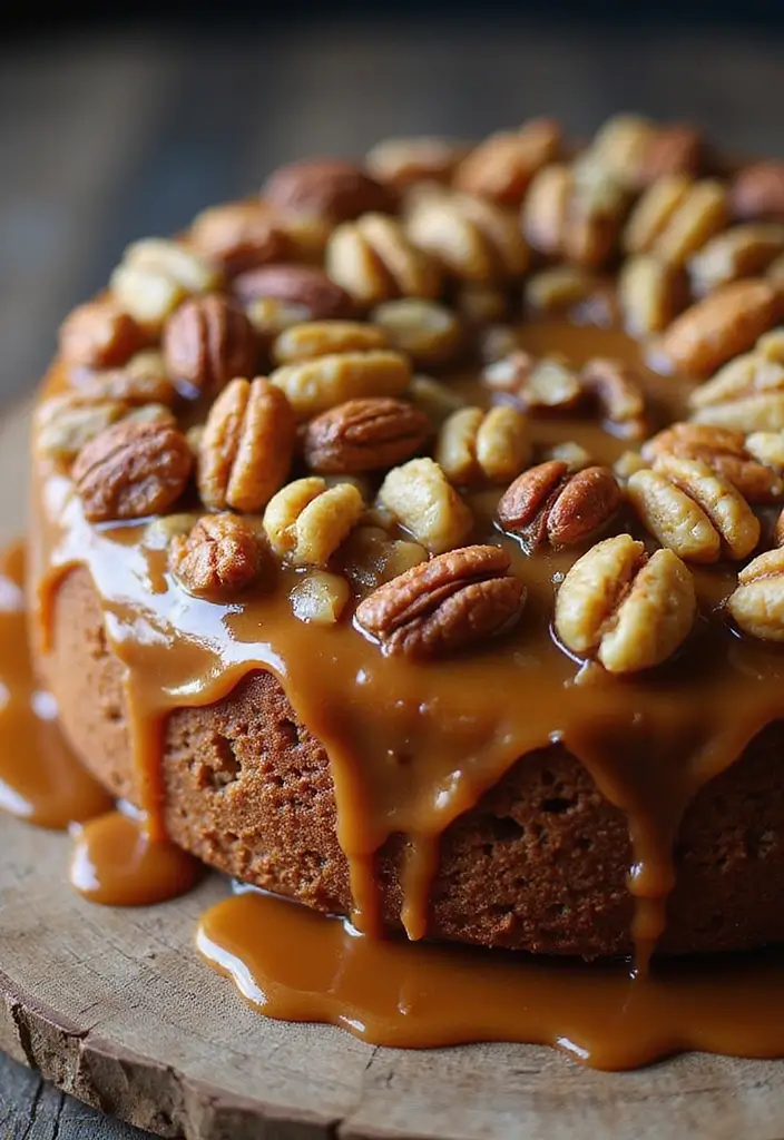 27 Caramel Cake Recipes That Are Sweet, Sticky & Irresistible - 13. Caramel Nut Cake