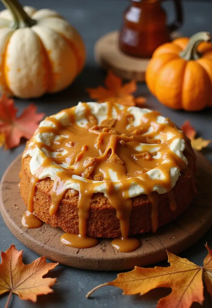 27 Caramel Cake Recipes That Are Sweet, Sticky & Irresistible - 15. Pumpkin Caramel Cake