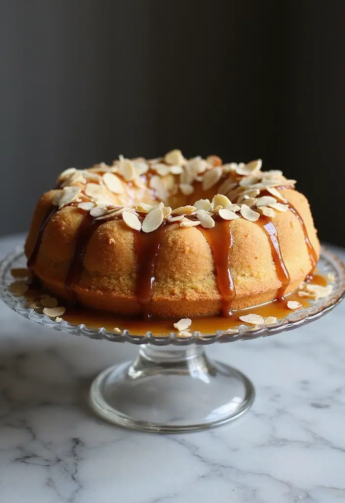 27 Caramel Cake Recipes That Are Sweet, Sticky & Irresistible - 17. Caramel Almond Cake