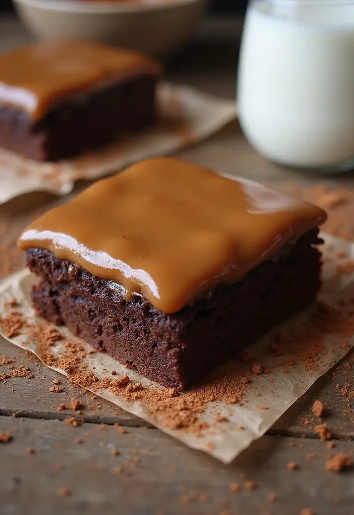 27 Caramel Cake Recipes That Are Sweet, Sticky & Irresistible - 21. Caramel Brownie Cake
