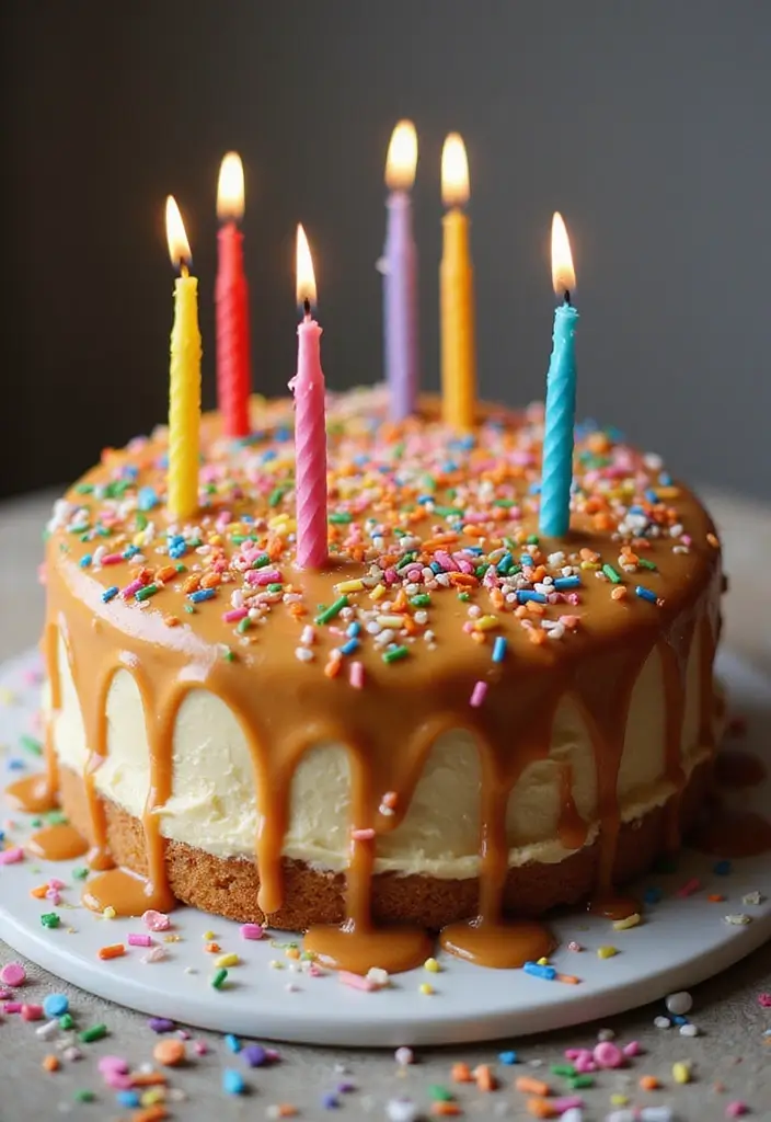 27 Caramel Cake Recipes That Are Sweet, Sticky & Irresistible - 27. Caramel Birthday Cake