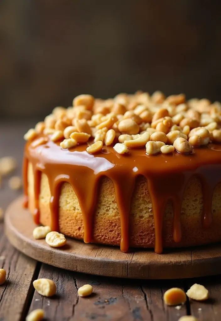 27 Caramel Cake Recipes That Are Sweet, Sticky & Irresistible - 9. Caramel Peanut Butter Cake