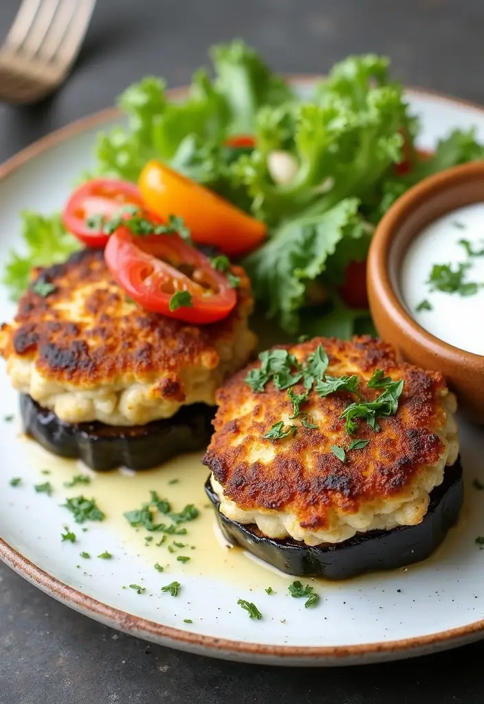 27 Crab Cake Recipes That Taste Like a Coastal Getaway - 22. Eggplant and Crab Cakes