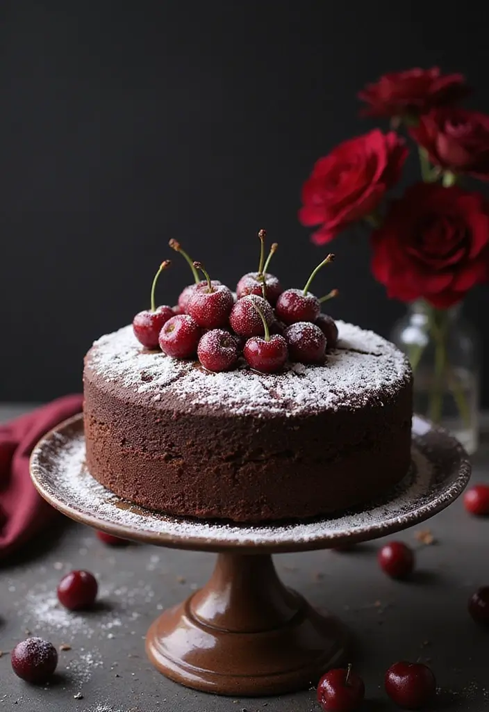 27 Flourless Cake Recipes That Are Rich & Decadent - 16. Cherry Chocolate Flourless Cake