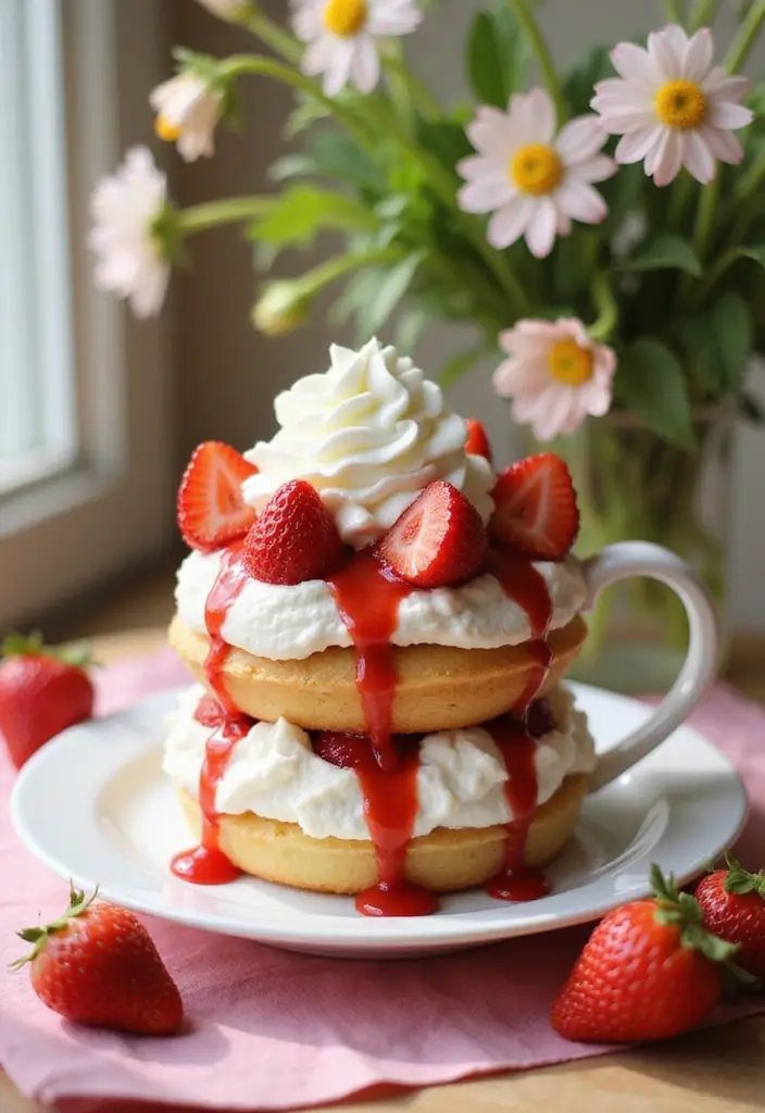 27 Mug Cake Recipes You Can Make in Minutes - 13. Strawberry Shortcake Mug Cake