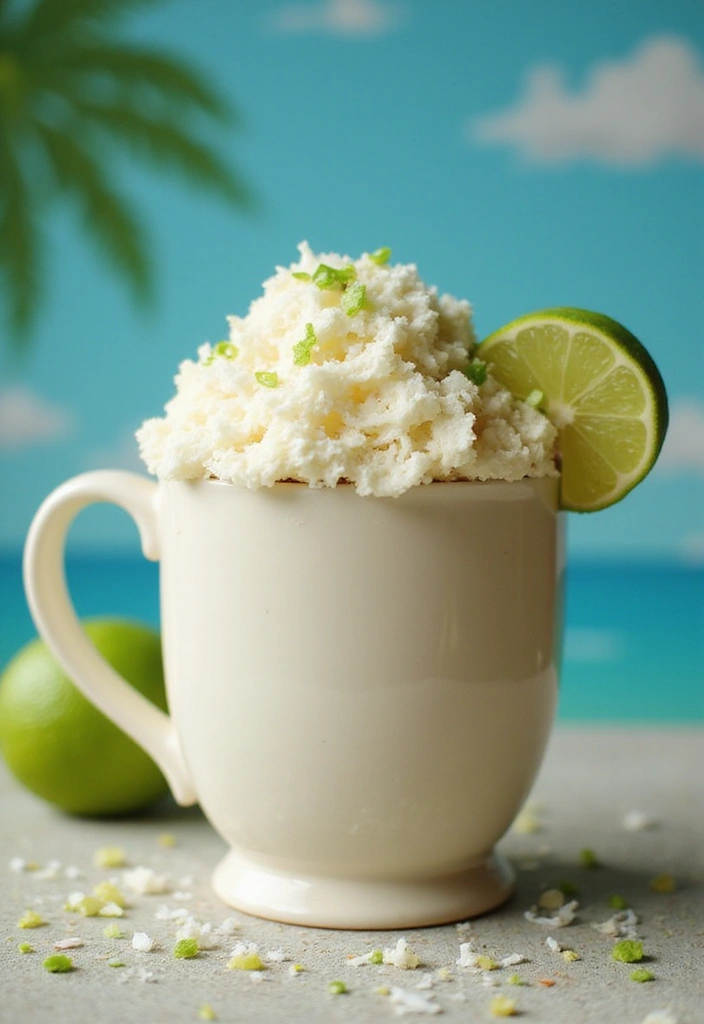 27 Mug Cake Recipes You Can Make in Minutes - 17. Coconut Lime Mug Cake