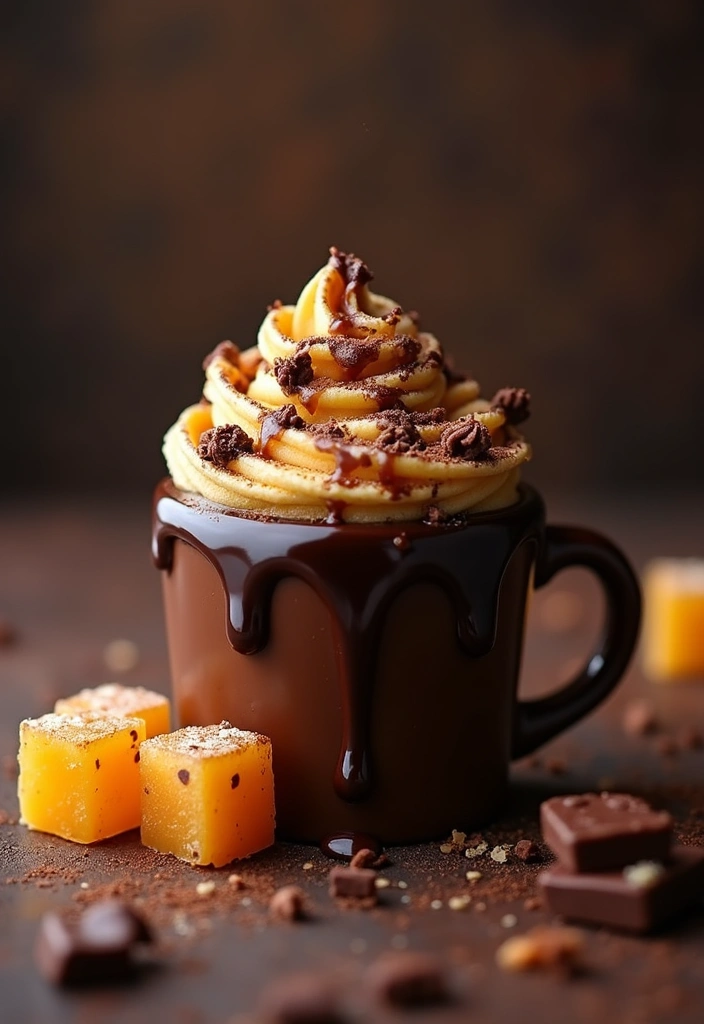 27 Mug Cake Recipes You Can Make in Minutes - 20. Honeycomb Chocolate Mug Cake