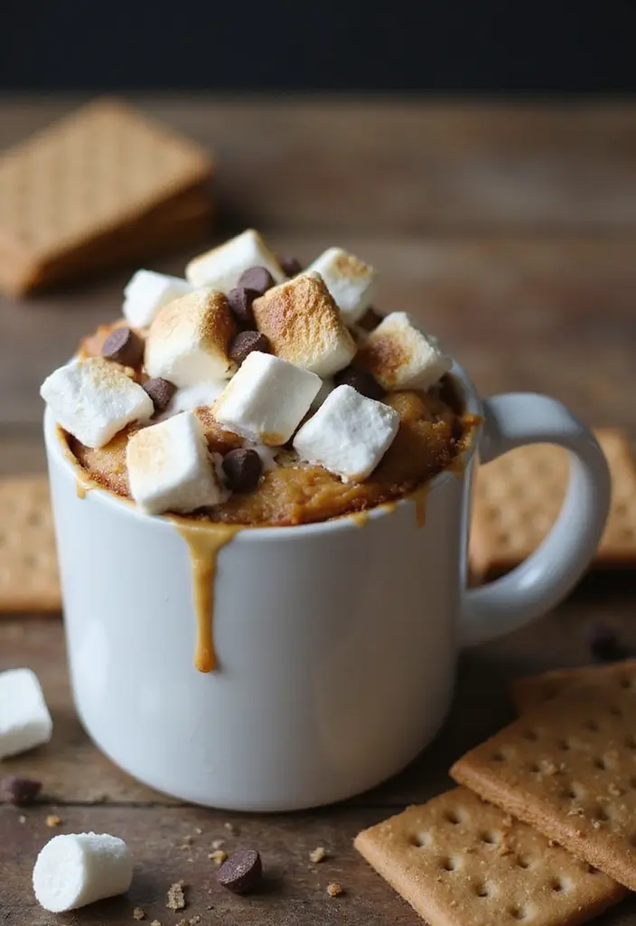 27 Mug Cake Recipes You Can Make in Minutes - 9. S'mores Mug Cake