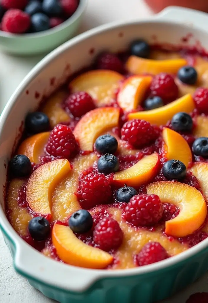 27 Peach Dump Cake Recipes You’ll Want All Summer Long - 18. Peach Berry Dump Cake