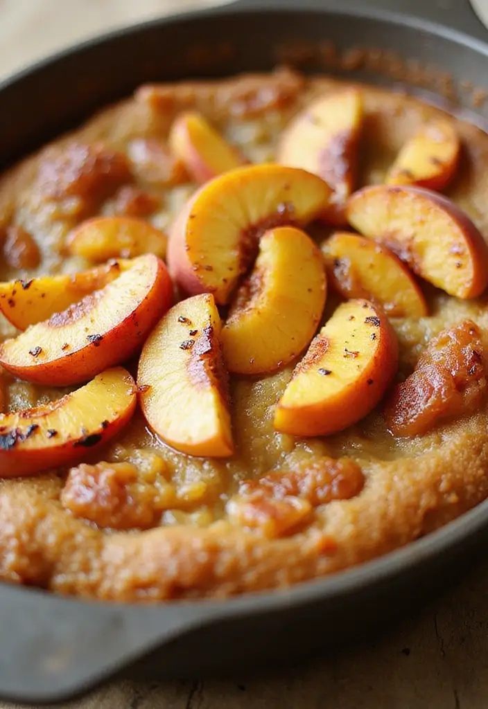 27 Peach Dump Cake Recipes You’ll Want All Summer Long - 22. Grilled Peach Dump Cake