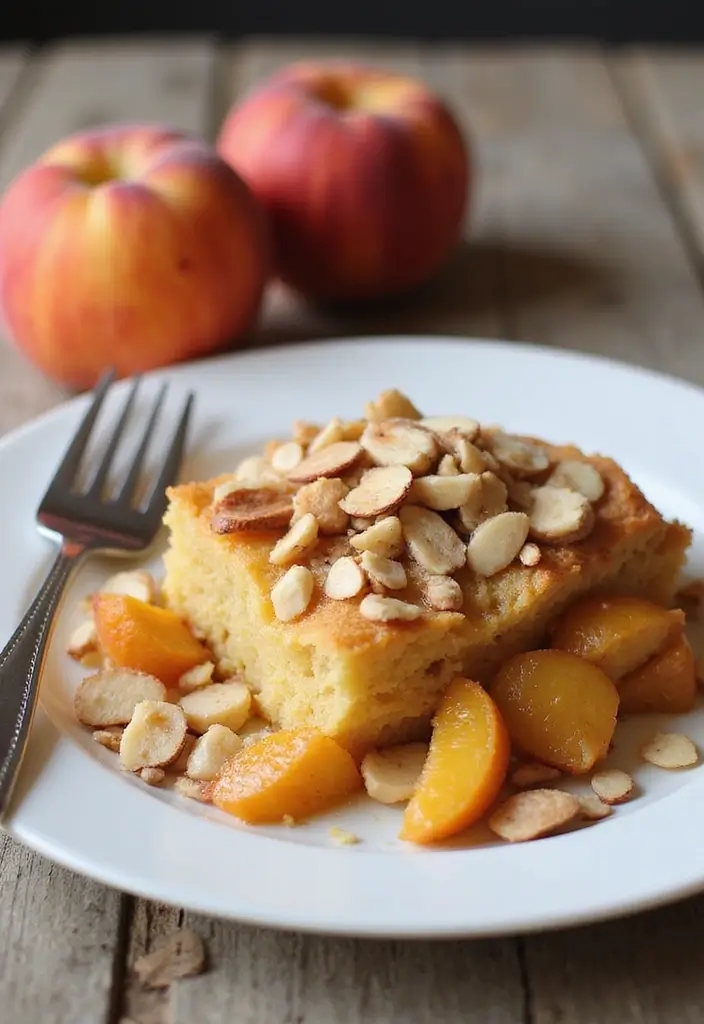 27 Peach Dump Cake Recipes You’ll Want All Summer Long - 6. Peach Almond Dump Cake