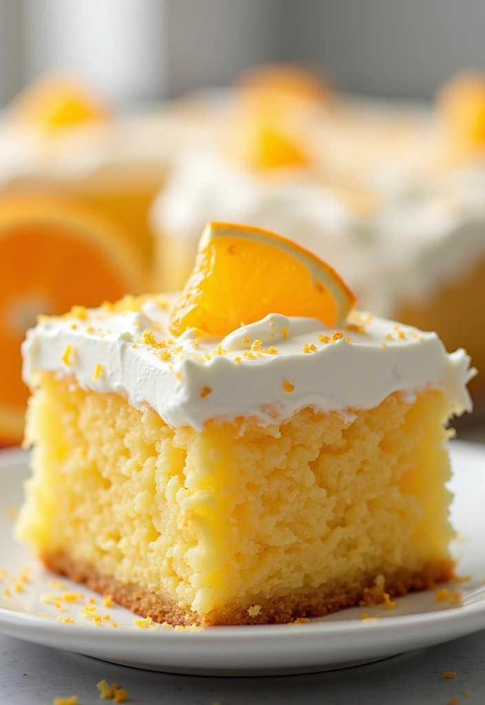 27 Poke Cake Recipes That Are Fun, Flavorful & Moist - 12. Orange Creamsicle Poke Cake