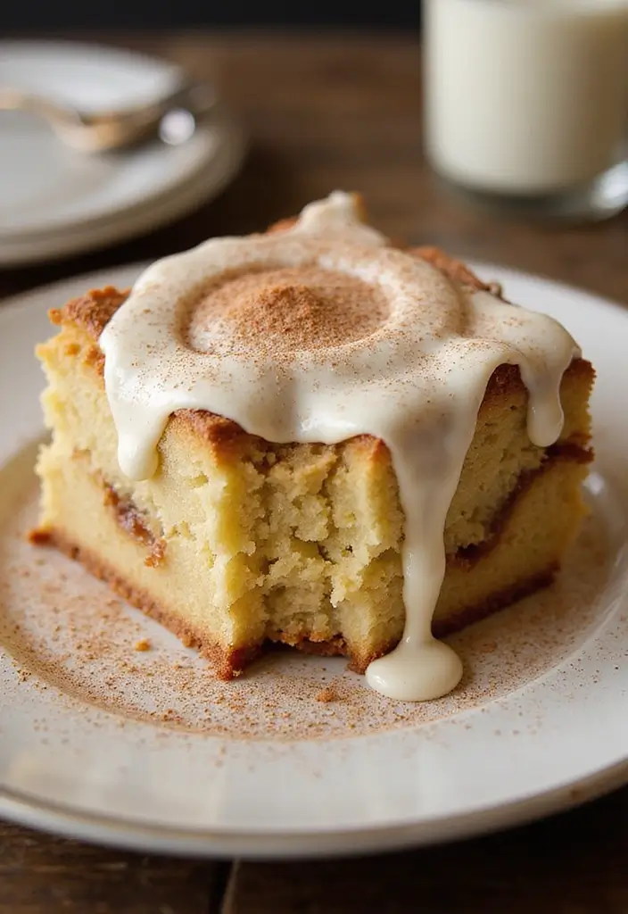 27 Poke Cake Recipes That Are Fun, Flavorful & Moist - 20. Cinnamon Roll Poke Cake