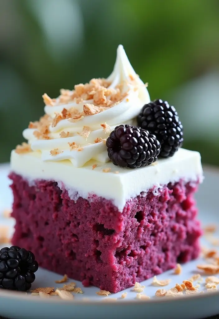 27 Poke Cake Recipes That Are Fun, Flavorful & Moist - 27. Blackberry Coconut Poke Cake