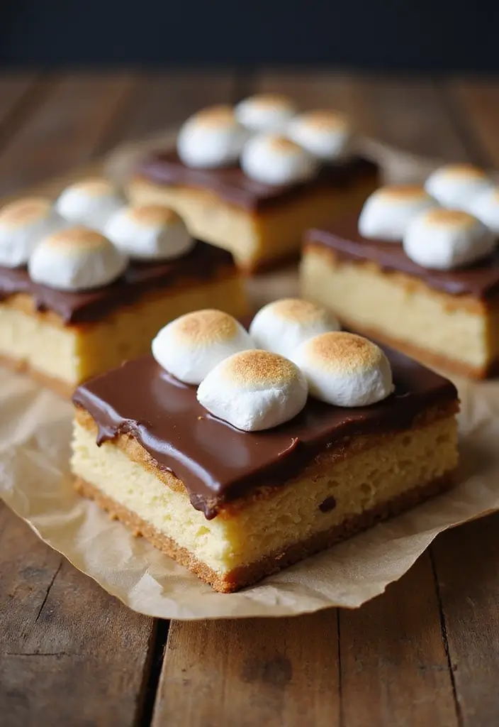 27 Recipes Using White Cake Mix for Quick Desserts - 11. Cake Mix S'mores Bars