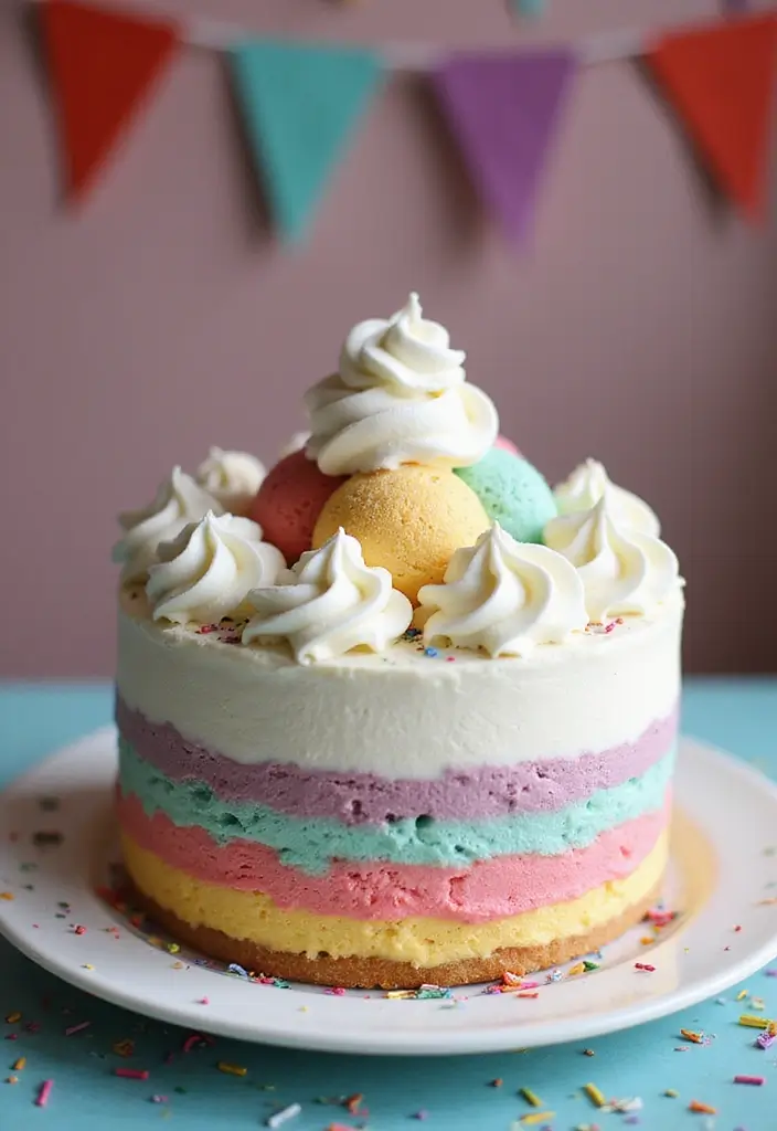 27 Recipes Using White Cake Mix for Quick Desserts - 14. White Cake Mix Ice Cream Cake