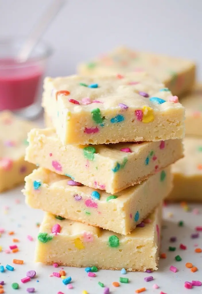 27 Recipes Using White Cake Mix for Quick Desserts - 23. White Cake Mix Funfetti Bars