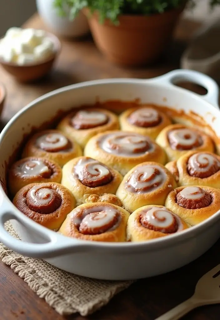 27 Recipes Using White Cake Mix for Quick Desserts - 7. White Cake Mix Cinnamon Roll Casserole