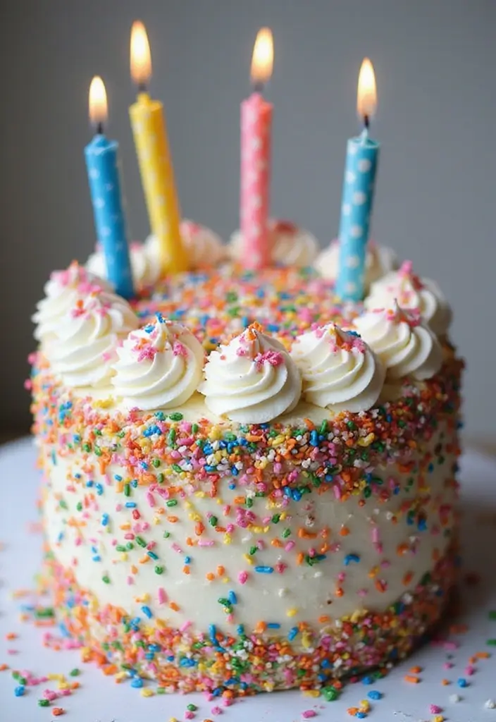 30 Birthday Cake Recipes That Deserve a Party - 14. Confetti Birthday Cake