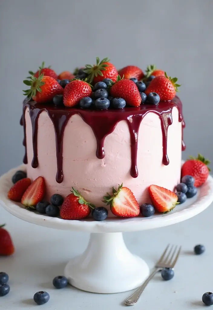 30 Birthday Cake Recipes That Deserve a Party - 21. Berry Bliss Cake