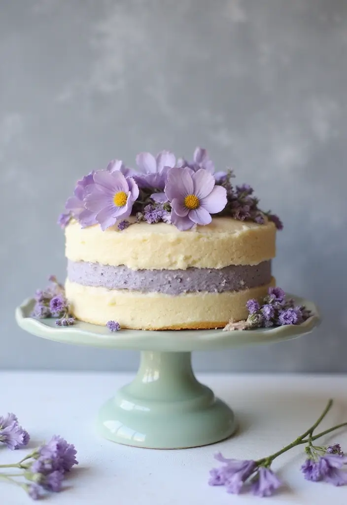 30 Birthday Cake Recipes That Deserve a Party - 24. Lavender Vanilla Cake