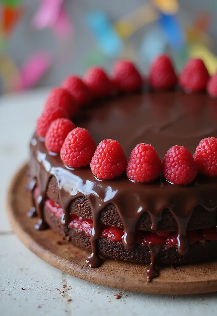 30 Birthday Cake Recipes That Deserve a Party - 6. Chocolate Raspberry Cake