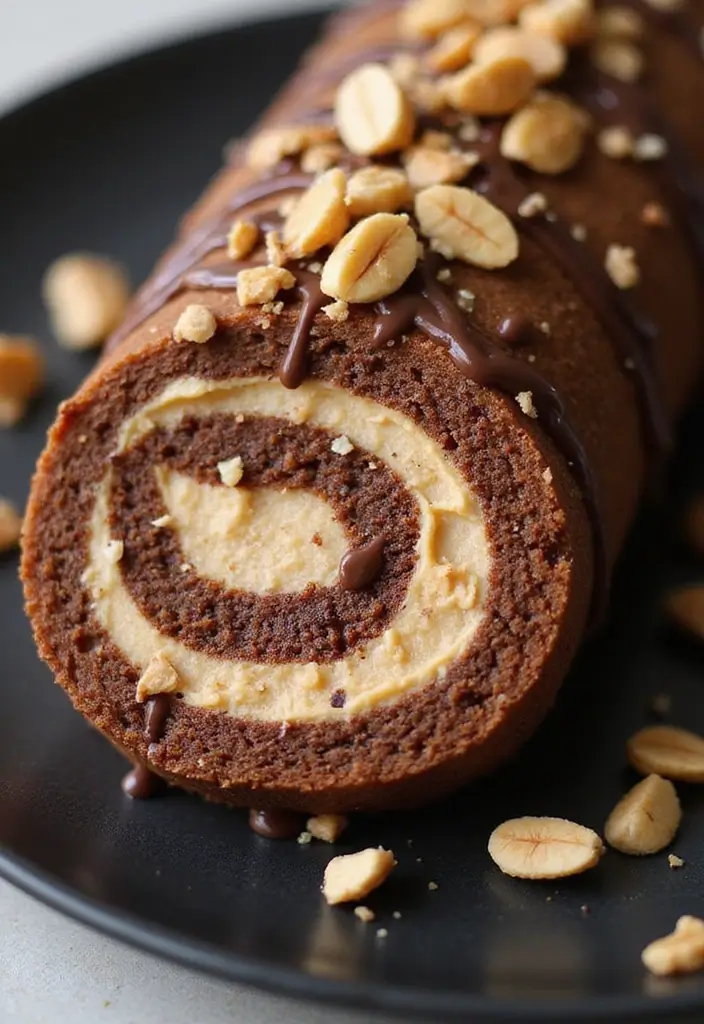 30 Cake Roll Recipes That Look Fancy but Are Easy to Make - 28. Peanut Butter Chocolate Cake Roll