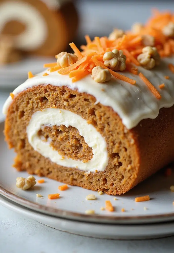 30 Cake Roll Recipes That Look Fancy but Are Easy to Make - 30. Carrot Cake Roll